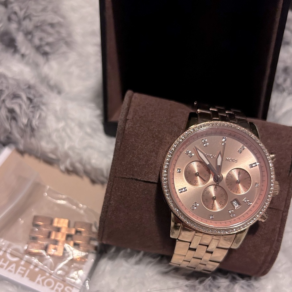 MICHAEL KORS Ritz Rose Gold-Tone Watch Women Watch
